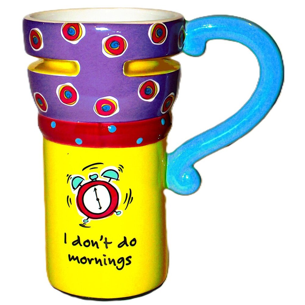 Britto Travel Ganz Coffee/Tea/Latte "Don't Do Mornings" Tall Mug